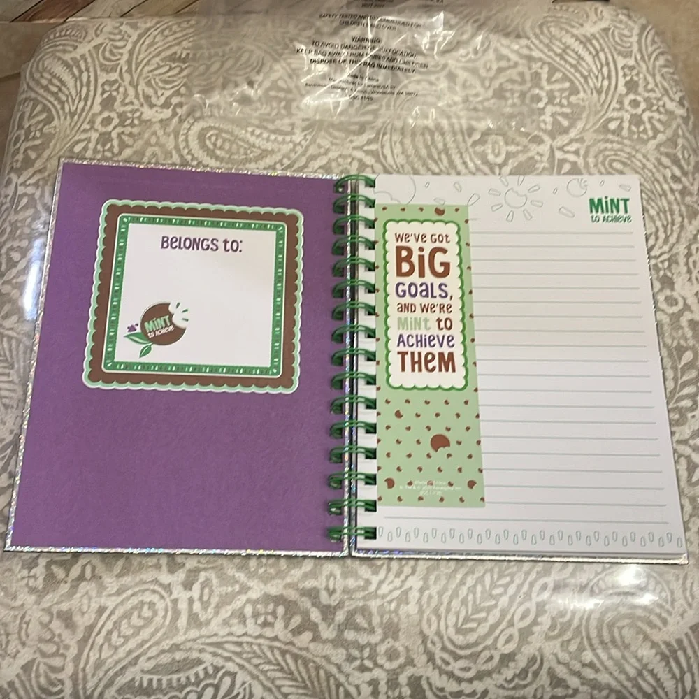 NEW Girl Scouts Cookie‎ Incentive Mint To Achieve Journal with Pouch